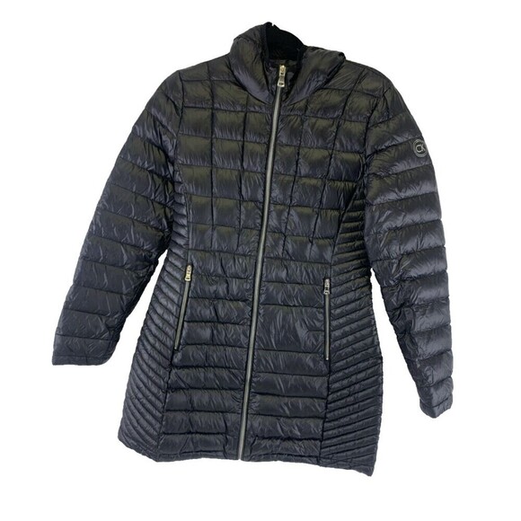 Calvin Klein Packable Lightweight Premium Down Jacket Hooded Black Puffer Mid M - Picture 1 of 14